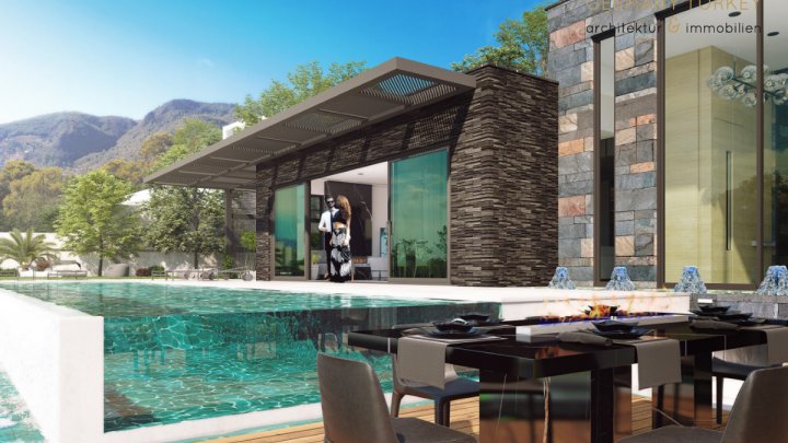 Villen mit extravagantem Design