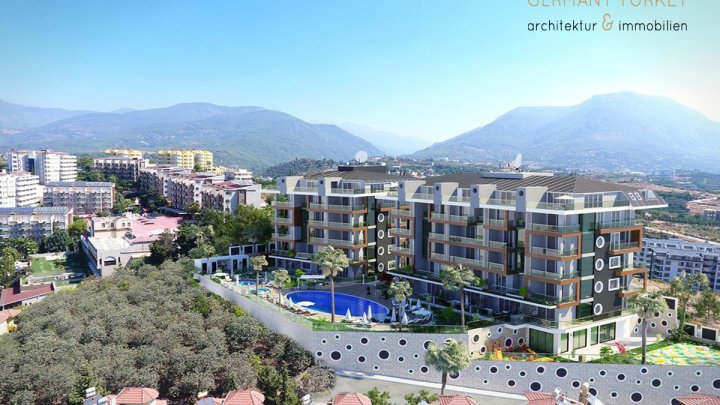 Exklusive Neubauwohnanlage nah zum Meer und mit traumhaften Blick in Kestel, Alanya