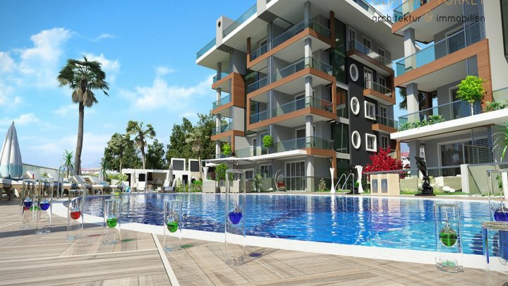 Exklusive Neubauwohnanlage nah zum Meer und mit traumhaften Blick in Kestel, Alanya