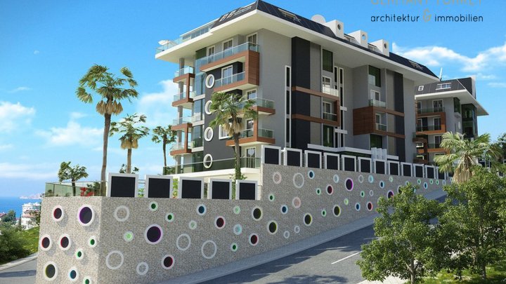 Exklusive Neubauwohnanlage nah zum Meer und mit traumhaften Blick in Kestel, Alanya